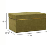 Pisa Green Vegan Suede Contract-Grade Storage Box