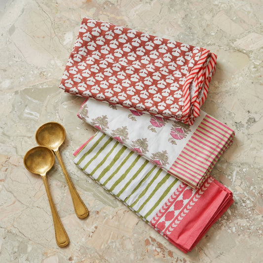 Crissy Cotton Canvas Printed Napkins - Set of 4