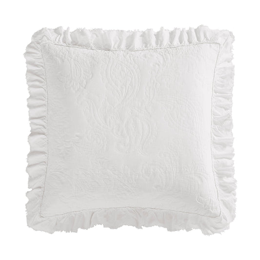 Sadie Stonewashed Paisley Ruffled Euro Sham
