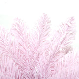 HOMCOM 7' Decorated Christmas Tree Snow Flocked Artificial Christmas Tree with Pencil Shape, Realistic Branches, Pink