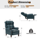 Lucina Genuine Leather Manual Recliner