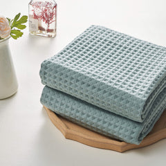 BDS Waffle Bath Towels - Pistachio Color- Set of 2