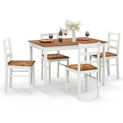 Tangkula 5-Piece Dining Table Set for 4