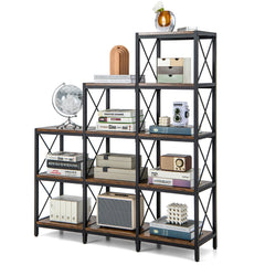 Tangkula 5-Tier Bookshelf, 12 Shelves Storage Organizer Display Shelf for Home Office Living Room