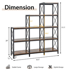 Tangkula 5-Tier Bookshelf, 12 Shelves Storage Organizer Display Shelf for Home Office Living Room