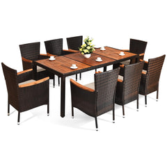 Tangkula 7 or 9 Piece Outdoor Dining Set