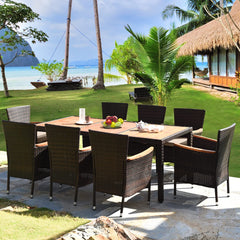 Tangkula 7 or 9 Piece Outdoor Dining Set