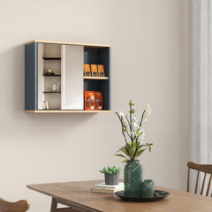 Tangkula Mirrored Medicine Cabinet, Bathroom Wall Mounted Cabinet