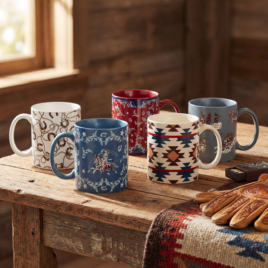 Pierre Equestrian Mug, Set of 4
