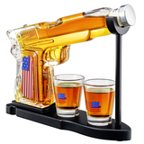 Gifts for Men Dad, Father Whiskey Decanter Set - 8 Oz with Two 2 Oz Glasses