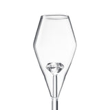 Champagne Flute Glassware | Set of 2, 7.8 OZ | Diamond Stemmed Glass