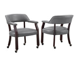 Tournament Arm Chair w/Casters, Gray