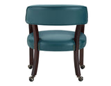 Tournament Game Table and Chairs,  6 Piece, Teal (Table & 4 Captains Chairs)