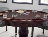 Tournament, Game Table and Chairs, 6-Piece, Brown (Table & 4 Side Chairs)