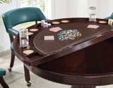 Tournament Game Table and Chairs,  6 Piece, Teal (Table & 4 Captains Chairs)