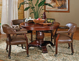 Tournament, Game Table and Chairs, 6-Piece, Brown (Table & 4 Side Chairs)