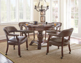 Tournament, Game Table and Chairs, 6-Piece, Brown (Table & 4 Side Chairs)