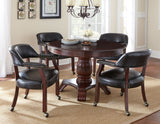 Tournament Game Table and Chairs, 6-Piece, Black (Table & 4 Side Chairs)