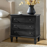Transitional Wood Nightstand with Drawers and Power Outlet(Optional Types)