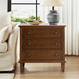 Transitional Wood Nightstand with Drawers and Power Outlet(Optional Types)