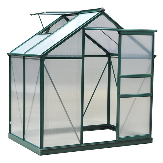 Outsunny 6’L x 4’W 7’H Portable Walk-In / Garden polycarbonate walk-in greenhouse