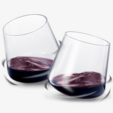 Rolling Un-Spillable Stemless Spinning Aerating Wine Glasses | Set of 2 | 13.5OZ