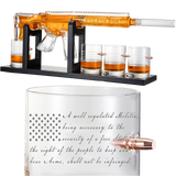 Gifts for Men Dad, The Wine Savant 1000 ML Whiskey Decanter Set with 4 Glasses, Unique Anniversary Birthday Gift Ideas for Him Husband Grandpa, Cool Military Tequila Liquor Dispenser for Home Bar