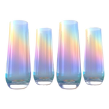 Iridescent Luster Pearl Radiance Set of 4 Wine Glasses 10oz