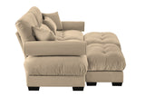 CLOUDIES 94" Loveseat with 2 Ottomans