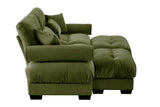 CLOUDIES 94" Loveseat with 2 Ottomans