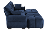 CHARLOTTE 78" 2-Seater Sofa with 2 Ottomans