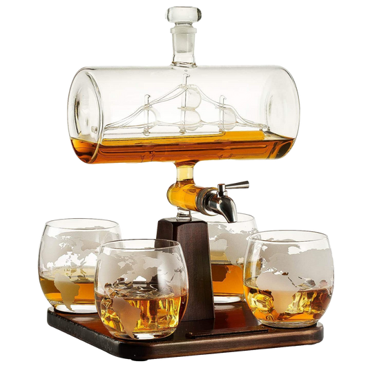 Antique Ship Decanter Set by The Wine Savant