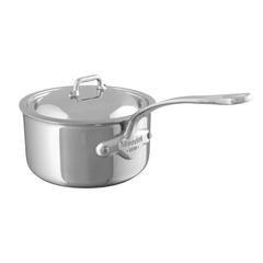 Mauviel M'COOK 5-Ply Sauce Pan With Lid, Cast Stainless Steel Handle, 4.8-Qt