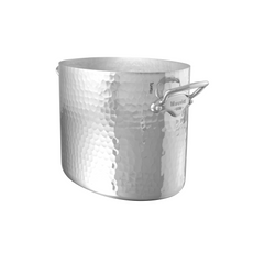 Mauviel M'30 Oval Hammered Champagne Bucket With Cast Stainless Steel, 7.5-Qt