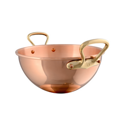 Mauviel M'PASSION Egg White Beating Bowl With Brass Handles, 4.9-Qt