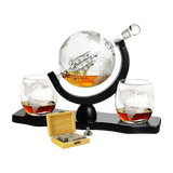 Whiskey & Wine Decanter Globe World Set - 850ml