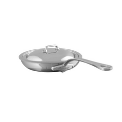 Mauviel M'COOK 5-Ply Frying Pan With Lid, Cast Stainless Steel Handle, 11-In