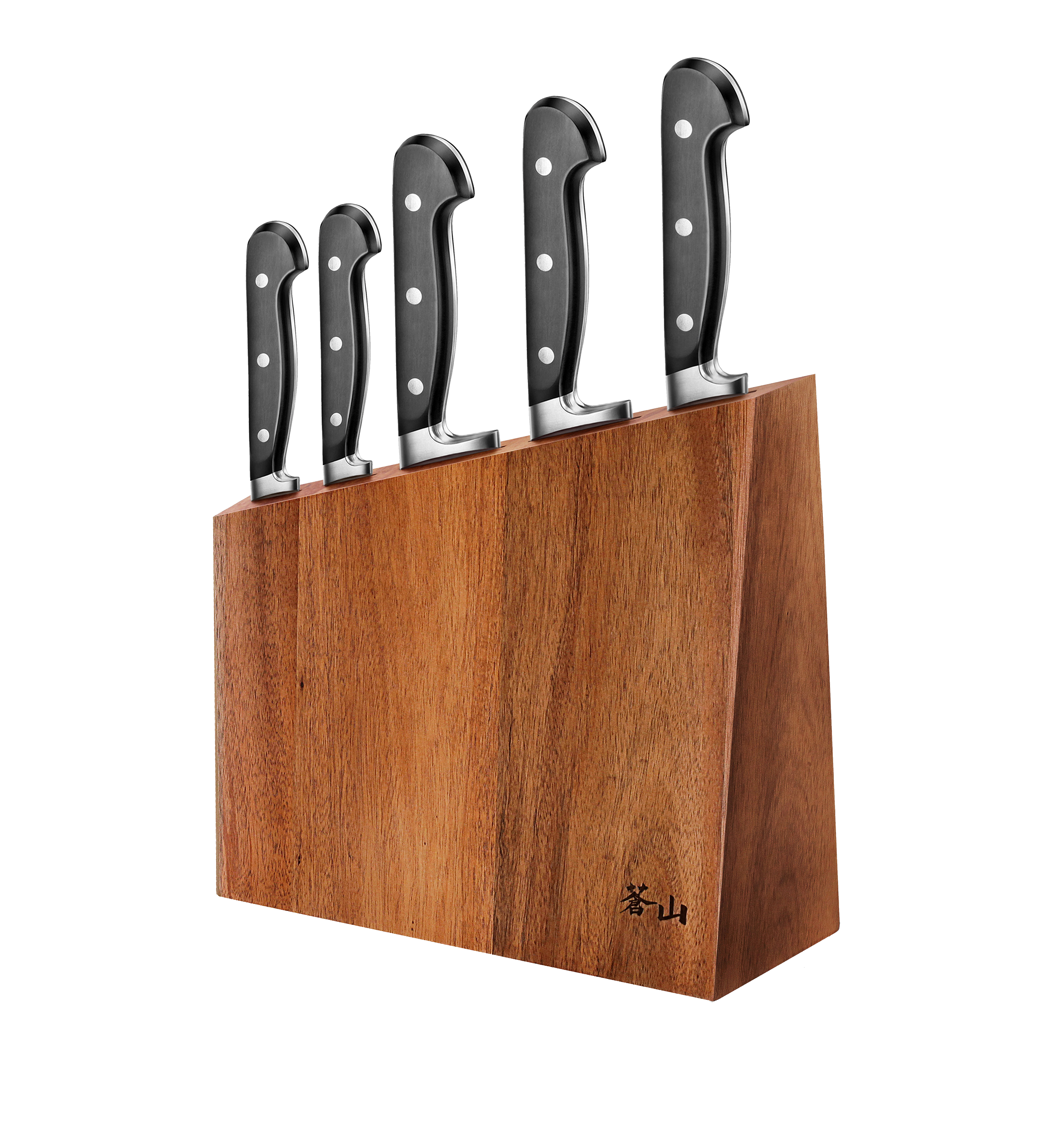 V2 Series 6-Piece Knife Block Set, Forged German Steel, Acacia Block, 59908