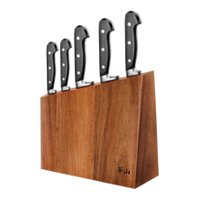 V2 Series 6-Piece Knife Block Set, Forged German Steel, Acacia Block, 59908