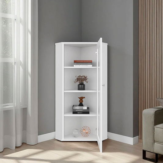 TUHOME Genova Display Cabinet with Glass Door, Multiple Interior Shelves and Modern Showcase Design, Versatile Storage Unit for Dishes, Collectibles or Decor, Elegant Organization Solution for Living Rooms, Dining Rooms or Offices