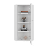TUHOME Genova Display Cabinet with Glass Door, Multiple Interior Shelves and Modern Showcase Design, Versatile Storage Unit for Dishes, Collectibles or Decor, Elegant Organization Solution for Living Rooms, Dining Rooms or Offices