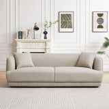 Larisa Cream Mid Century Modern Linen Sofa