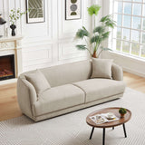 Larisa Cream Mid Century Modern Linen Sofa