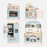 Robud Wooden Kids Kitchen PlaySet Series - Green and Gold