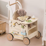 ROBUD  Wooden Baby Push Walker - Rattan