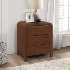 Lionel Mid Century Modern Solid Wood Nightstand Bed Side Table