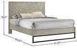 Weston Industrial Mid Century Bed with Stylish Matte Black Base for Modern Bedroom Elegance