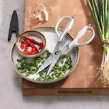 9-Inch Heavy Duty Utility Kitchen Shears with Blade Holder, Black or White