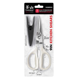 9-Inch Heavy Duty Utility Kitchen Shears with Blade Holder, Black or White