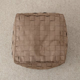 Willa 22" Wide Modern Woven Square Ottoman Pouf